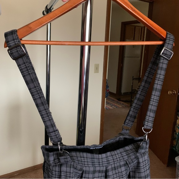 Hot Topic Plaid Suspenders Pleated Mini Skirt - Picture 5 of 9